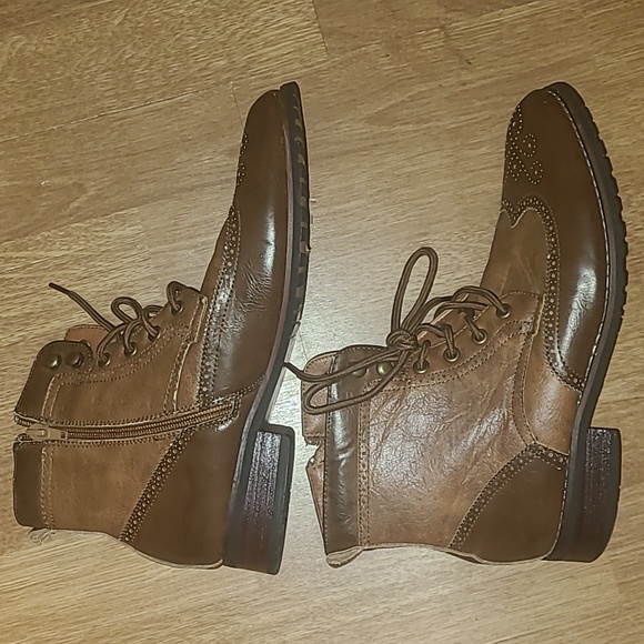 Poplar Fox Brown wingtip boots - Picture 3 of 5